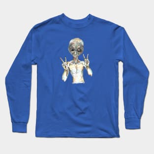 Alien doing the Victory Sing. Long Sleeve T-Shirt